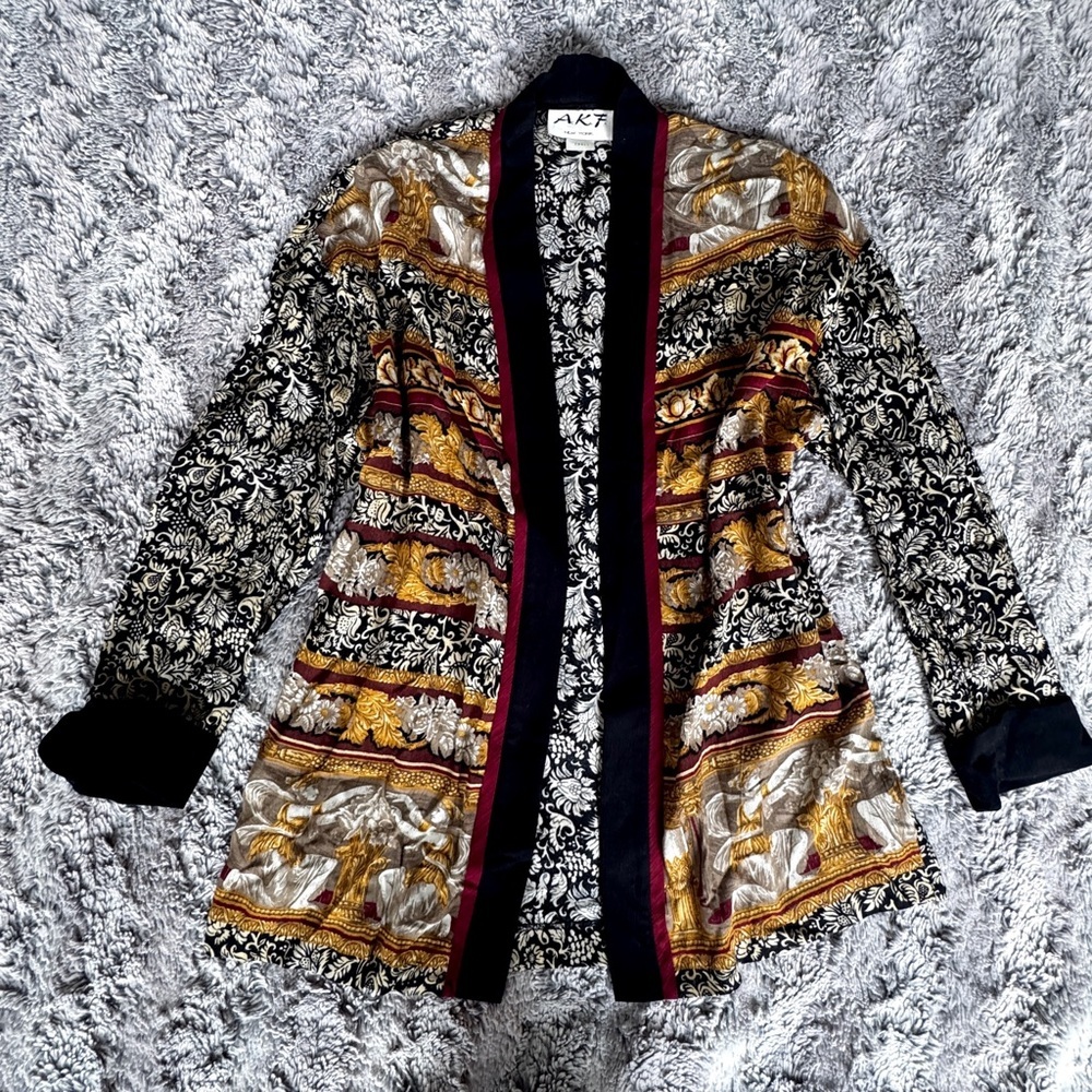 Women's Multicolor Patterned Cardigan - Picture 5 of 6